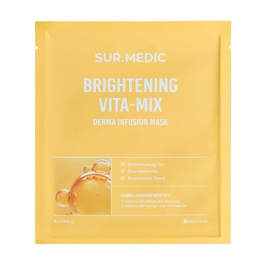 Освітлювальна тканинна маска для обличчя Neogen Sur.Medic Brightening Vita-Mix Derma Infusion Mask, 28 г